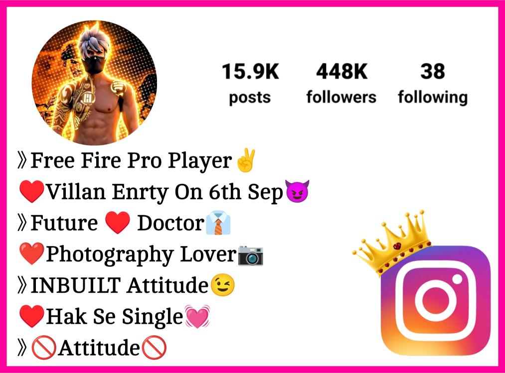 Free Fire Bio For Instagram
