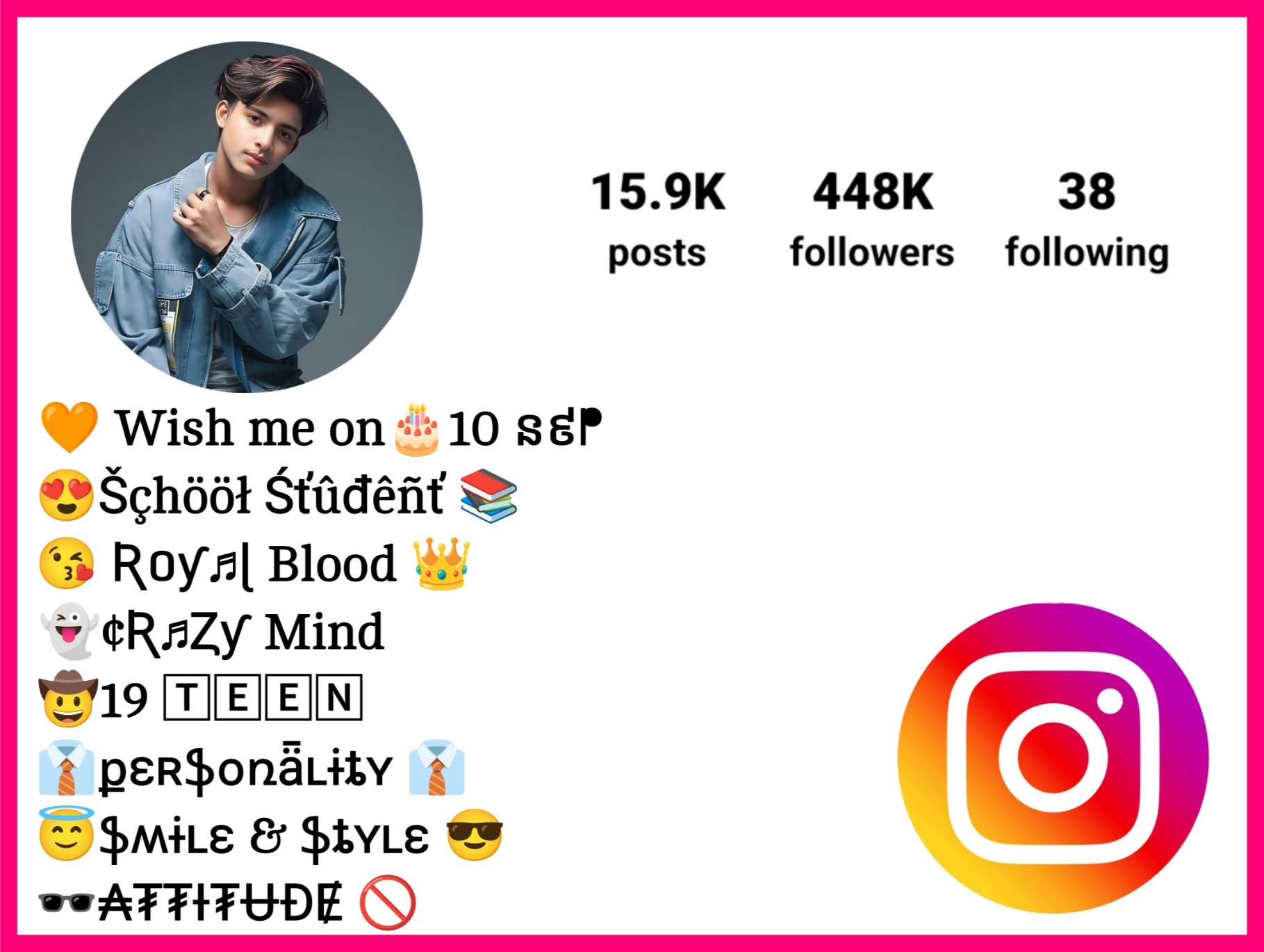 Instagram Vip Bio Stylish Font