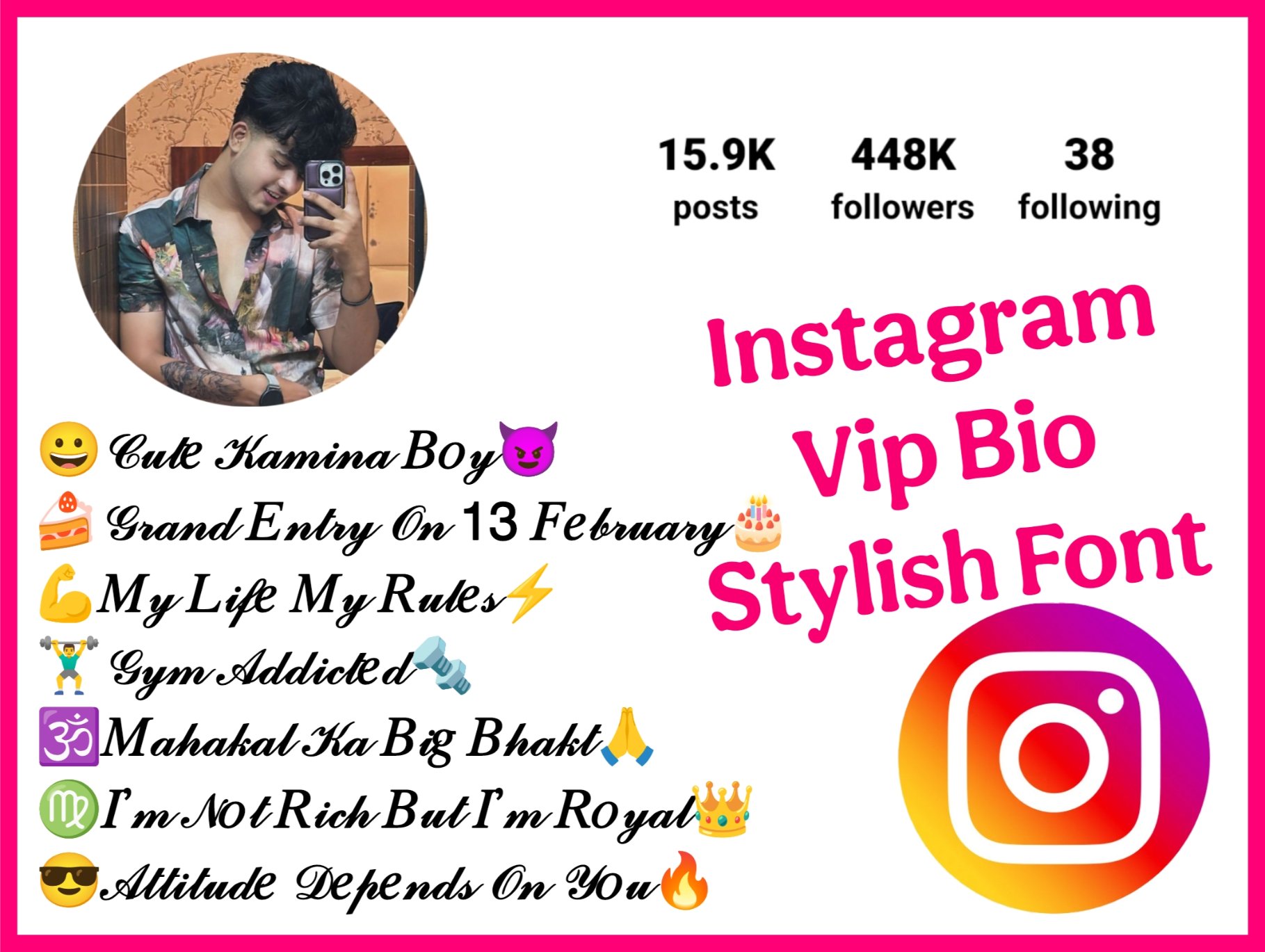 Instagram Vip Bio Stylish Font